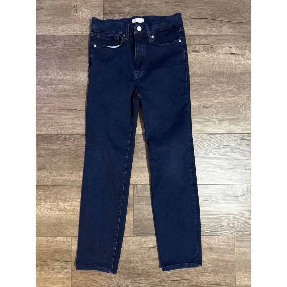 Good American Straight Leg Jeans in Dark Indigo